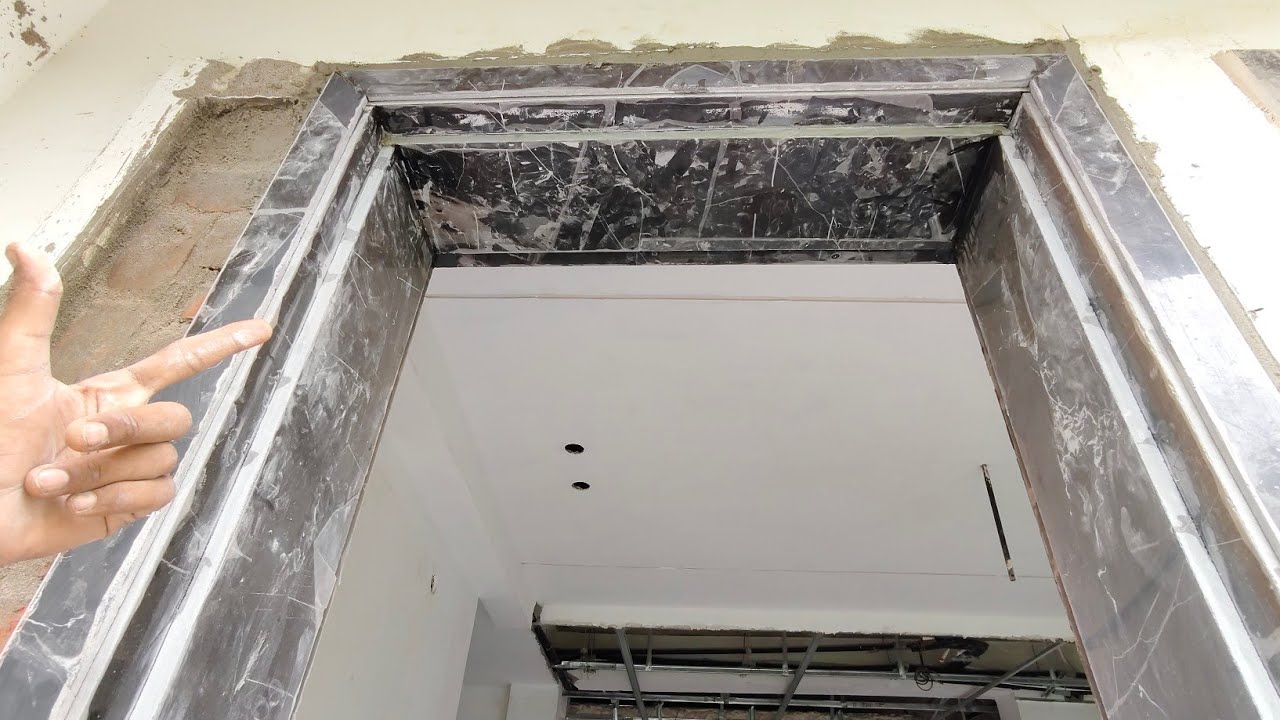 Italian marble chokhat full framing installation! How to install chokhat window