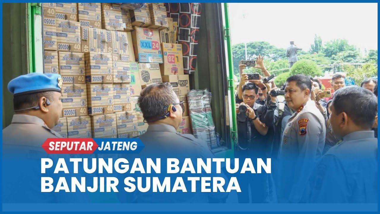 Patungan, Polda Jateng Kirim 5 Truk Bantuan Logistik dan Donasi Rp2,2 M ke korban Bencana Sumatra