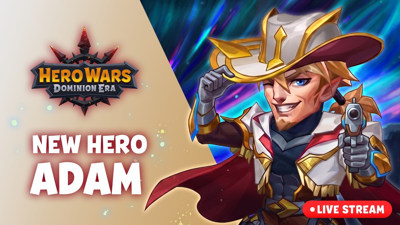 Встречайте нового героя Адама + Розыгрыш ПРЯМОЙ ЭФИР! | Hero Wars