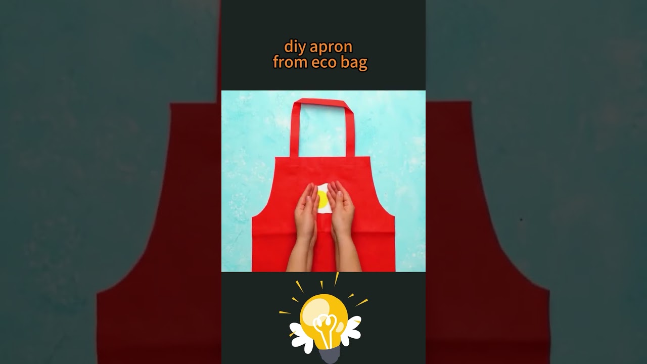 Diy Apron From Shopping Bag | How to Make Apron Handmade Apron Craft Ideas Ninonly Tips