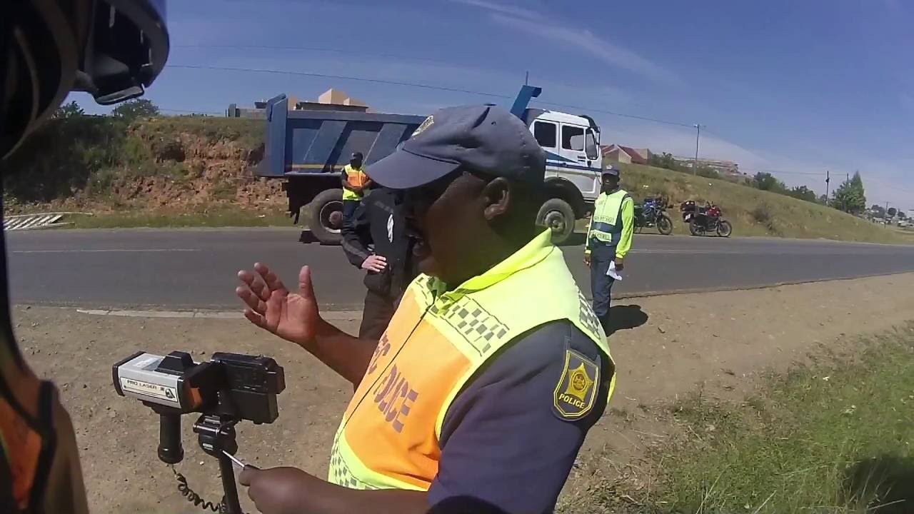 Lesotho Police, Africa, in Not-so-Terrifying Traffic Bust