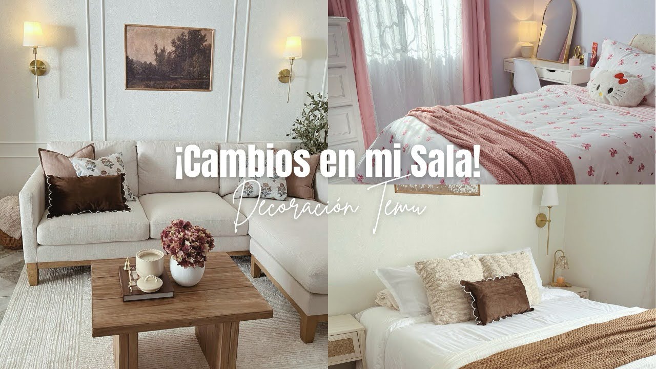 Cambios en mi sala✨| Decoración Temu | Recámaras más lindas 💖