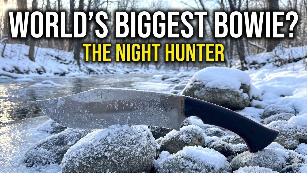 World’s Biggest Bowie Knife? WTG Night Hunter! is it a Khukuri? #camping #cabin #bushcraft ushcraft