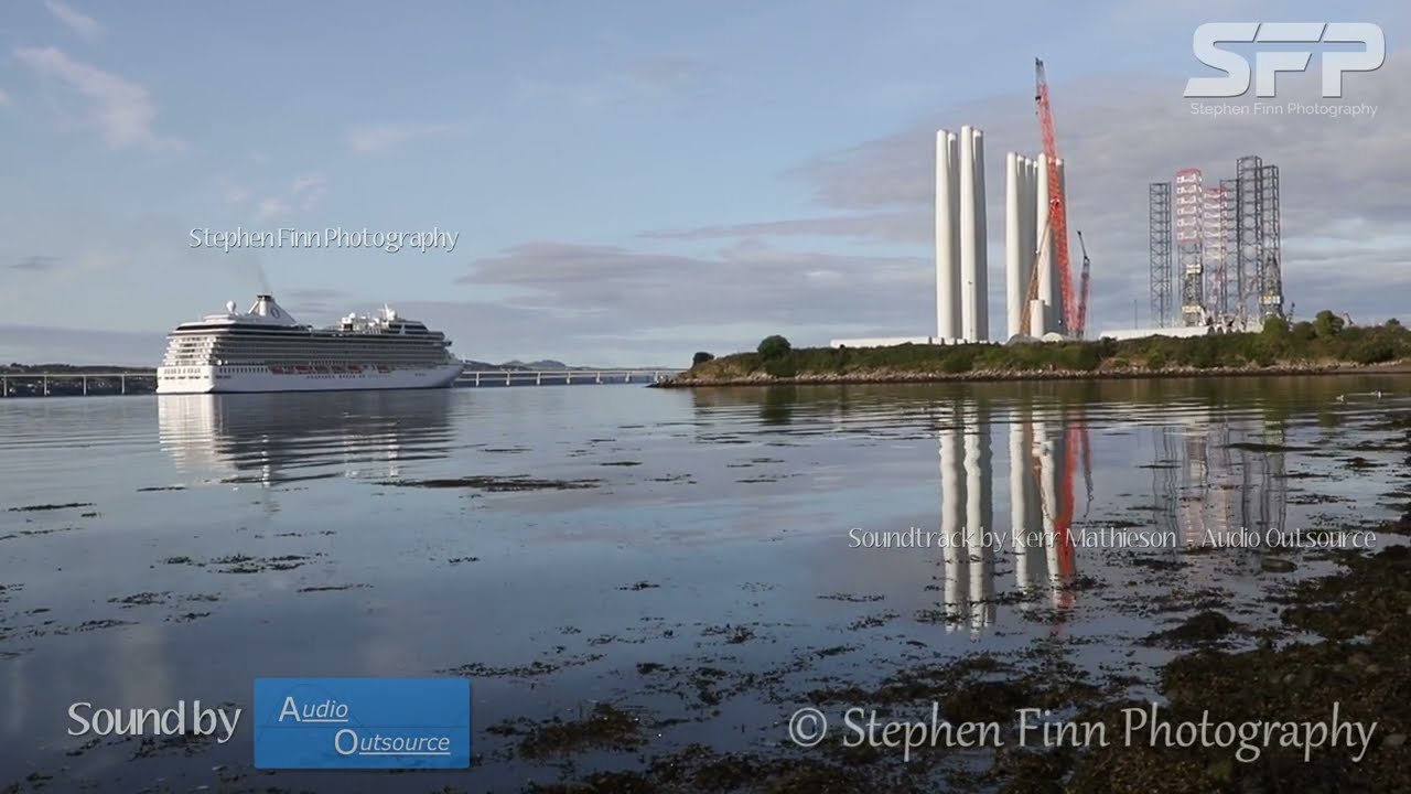 Cruise ship Riviera arriving port of Dundee 26th of August 2023