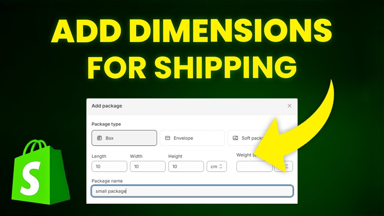 How To Add Product Dimensions For Shipping In Shopify