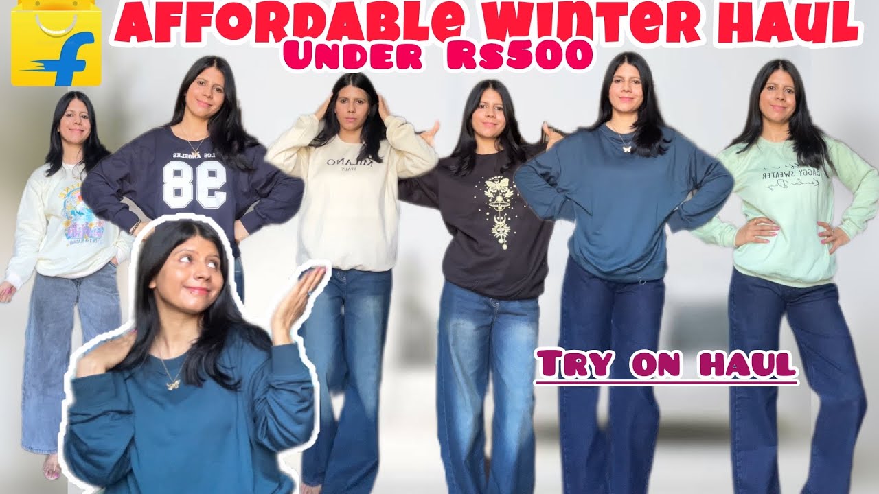 Affordable WINTER HAUL 2025 under ₹500 😍FLIPKART TRY ON HAUL 