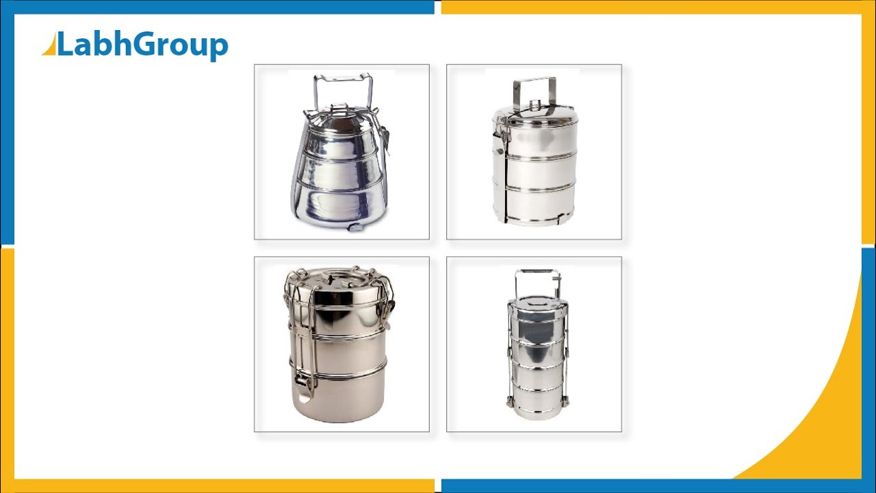 Stainless steel tiffin carrier | Best quality stainless steel tiffin carrier exporter | Labh Group