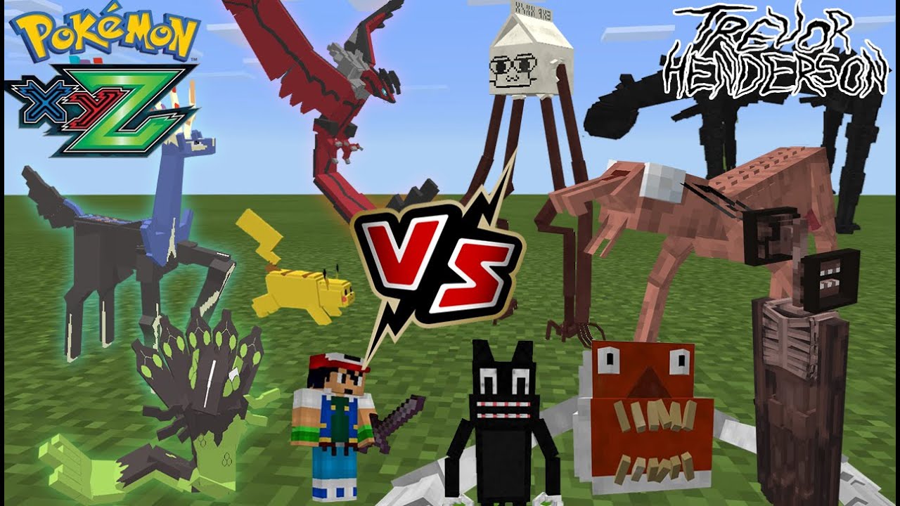 Pokemon XYZ VS Trevor Henderson Creatures (Can Pokemon Win??) [Minecraft PE]