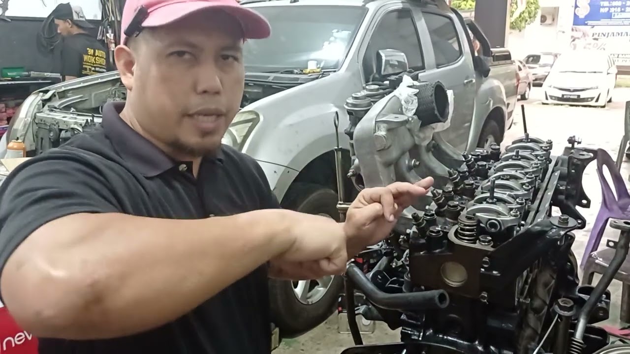 Isuzu big horn engine 4jg2 cara ikatan torque head n timing mark
