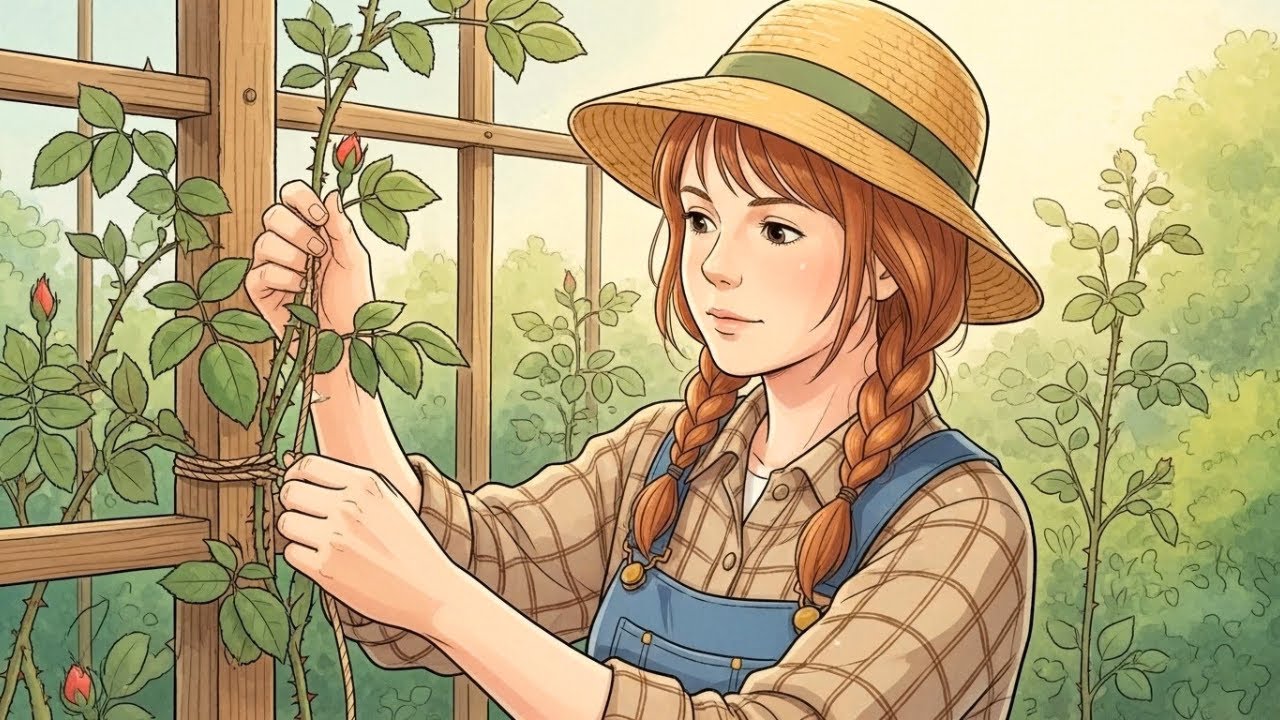 Planting seeds and hoping they bloom | Healing a tired heart in the garden | ghibli style