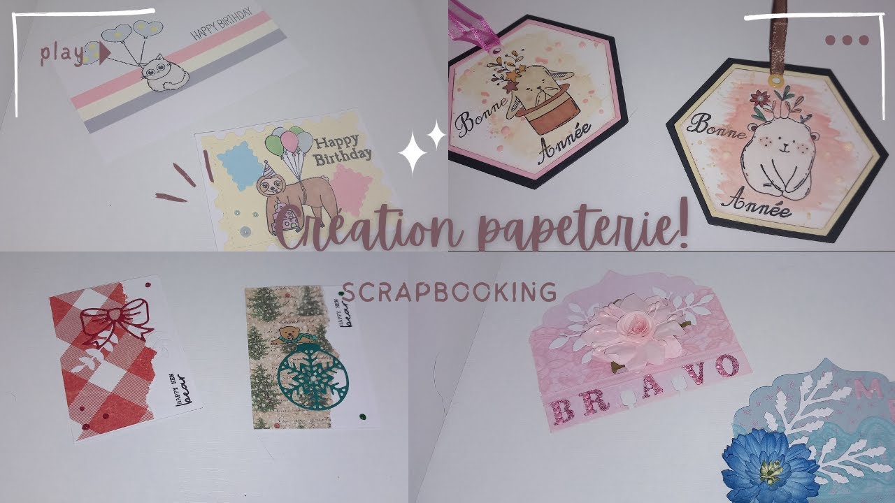 🎀[PRESENTATION] DE MES CREATIONS CARTERIE! 