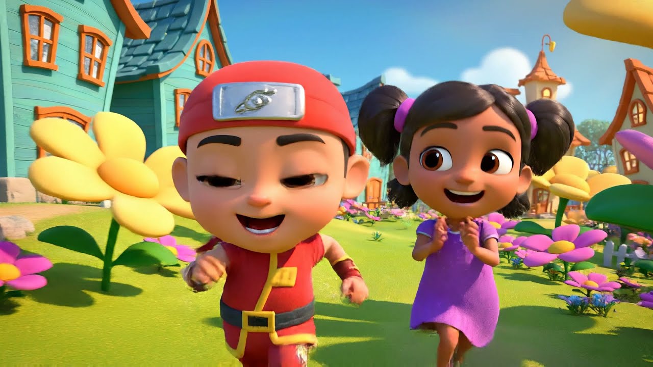 Fortnite Baby Ninja Slid Down the Rainbow 1 | Kids Songs & Nursery Rhymes