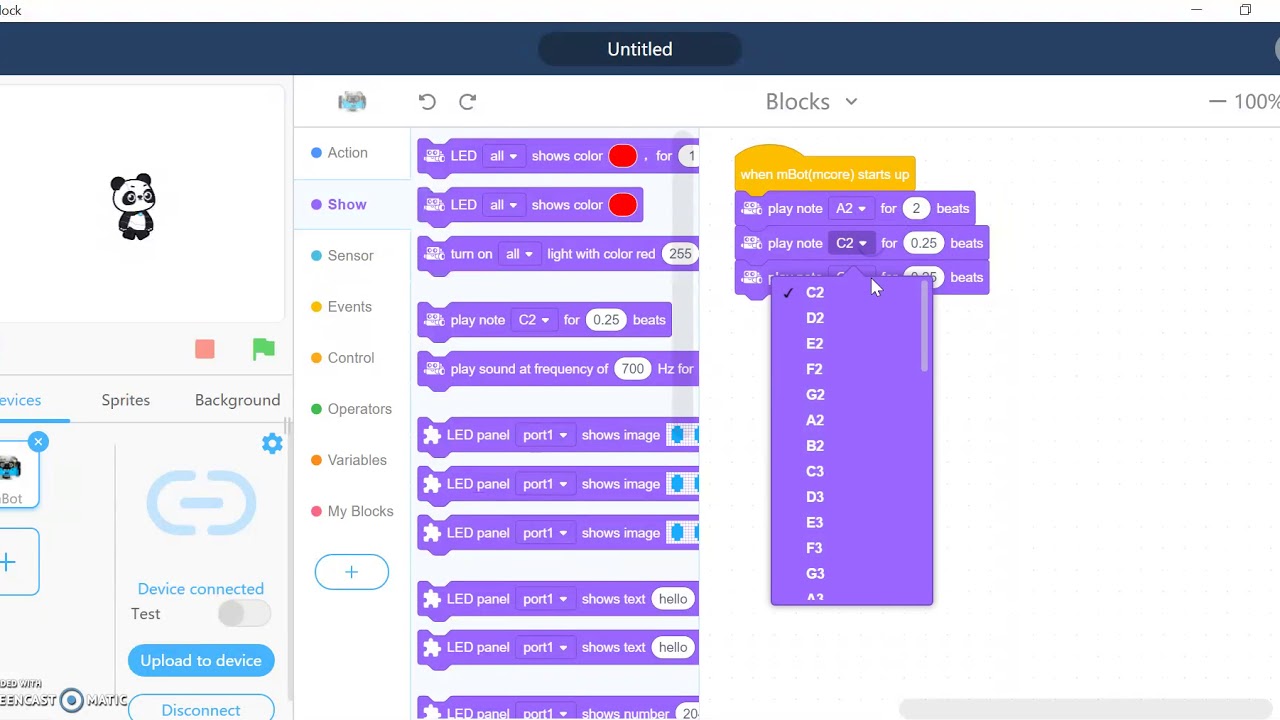 Mblock coding for Mbot Lesson 1