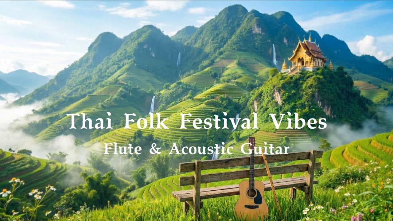 Thai Folk Festival Vibes | Flute & Acoustic Guitar Instrumental เพลงบรรเลงโฟล์คซอง