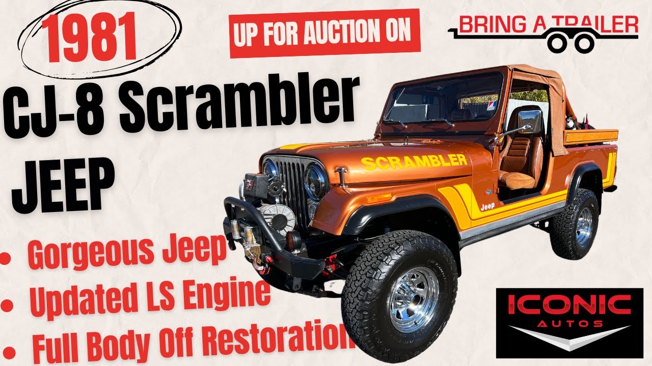 1981 Jeep CJ8 Scrambler – Fully Restored, LS V8 Engine, 4x4,  Gorgeous - Up for Auction on BAT!