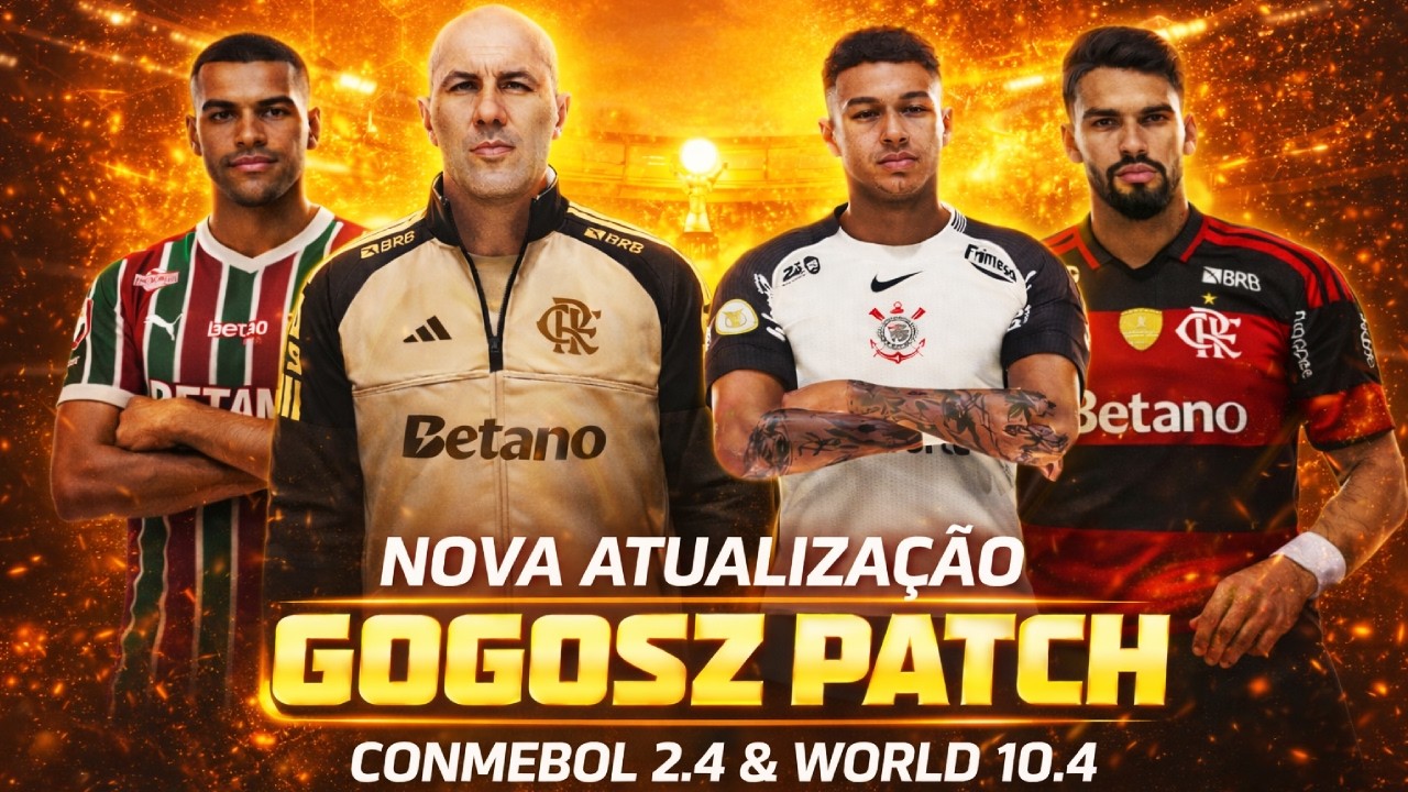 🚨SAIU! O GOGOSZ PATCH WORLD 10.4 e CONMEBOL 2.4 PARA PES 2021 PC e NOVOS OPTION FILES PARA PS4/PS5🔥
