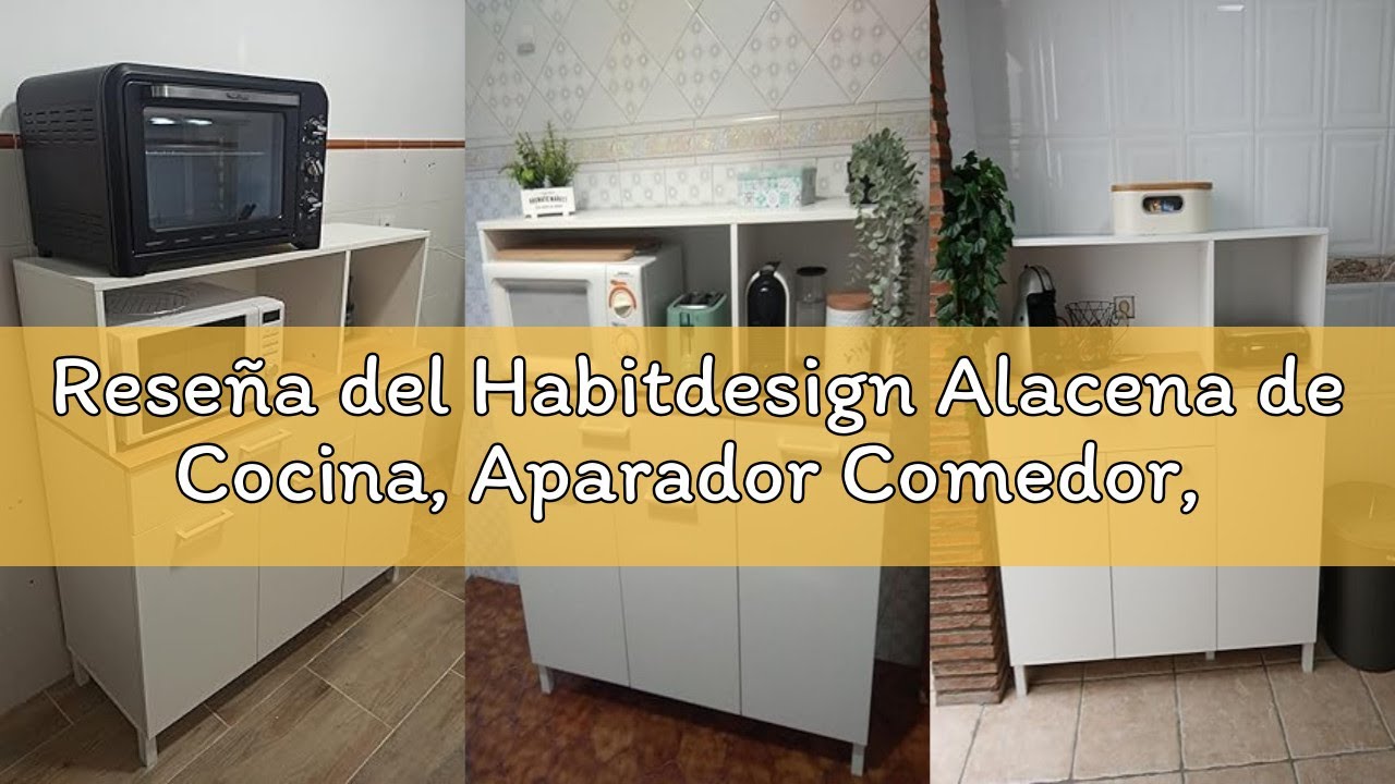 Reseña del Habitdesign Alacena de Cocina, Aparador Comedor, Mueble Auxiliar 3 Puertas + 1 Cajon y Es