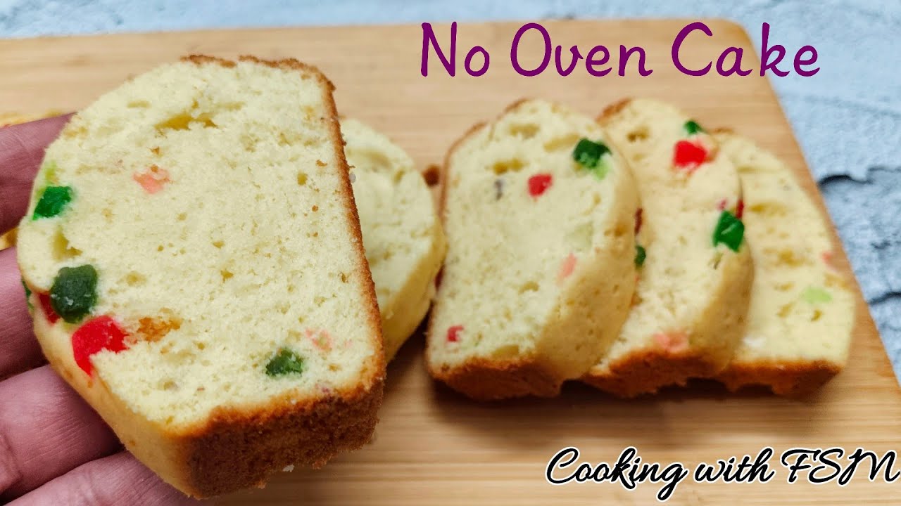 🍞Fruit Cake Recipe without oven | Bakery Style Vanilla Fruit Cake | No Oven Cake by @CookingwithFSM