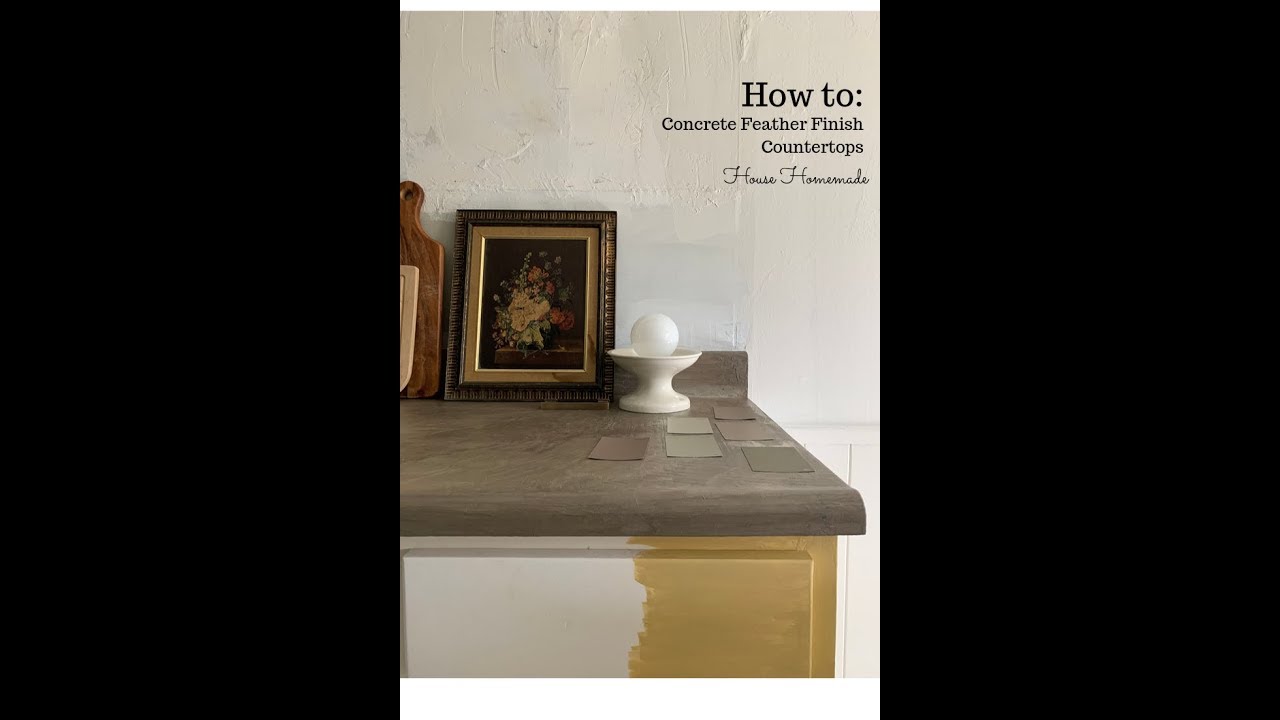 How to: Concrete Feather Finish Countertops