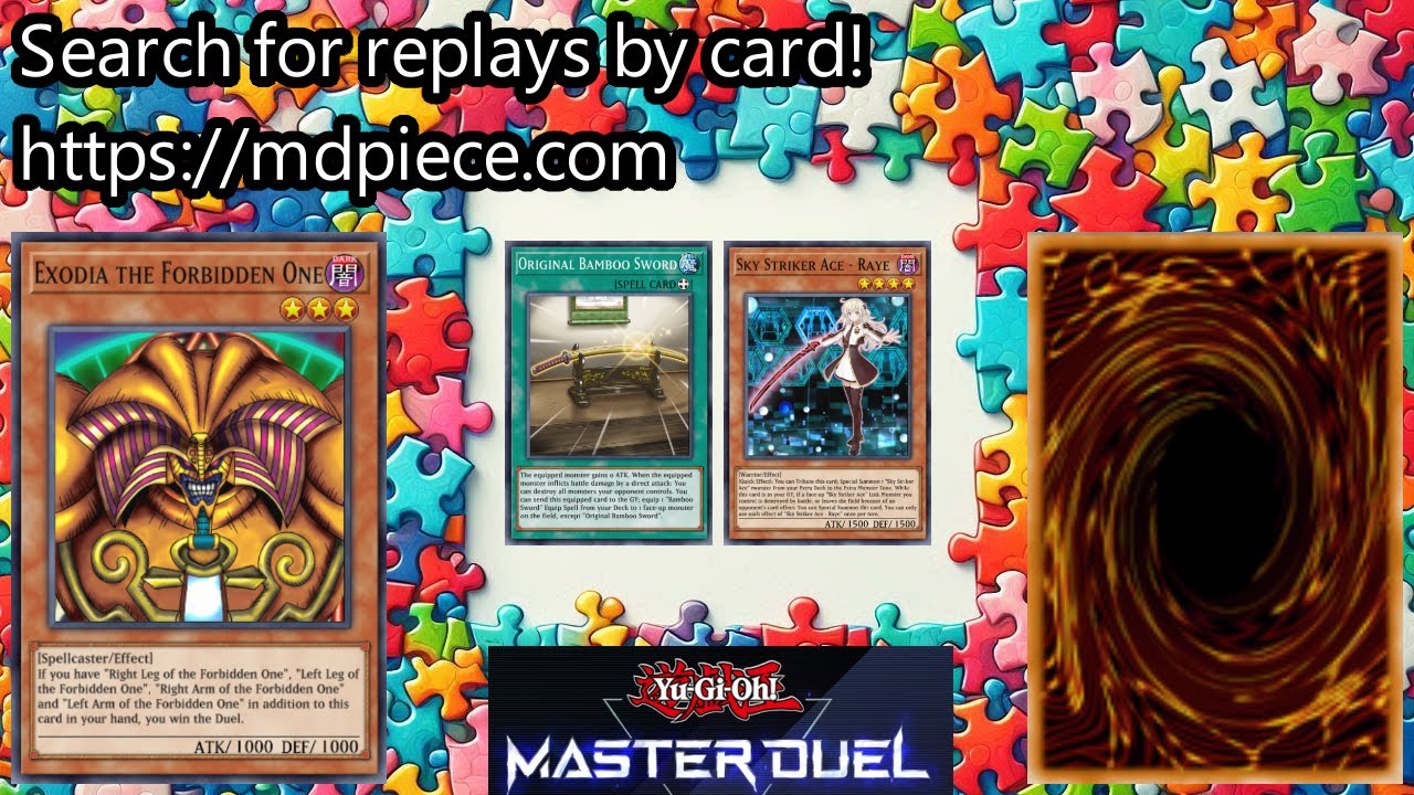 First Turn Kill by Exodia with Sky Striker Ace Bamboo Sword [Yu-Gi-Oh! Master Duel]