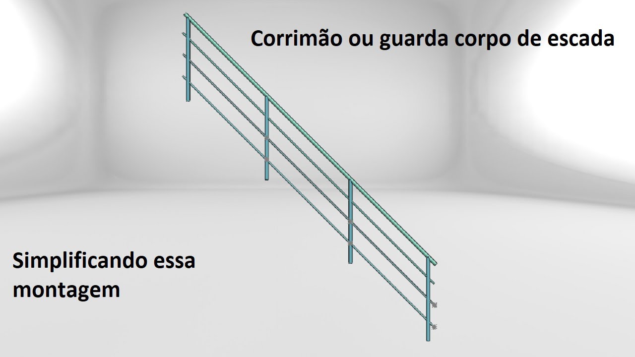 Sugestão para facilitar a montagem desse corrimão ou guarda corpo