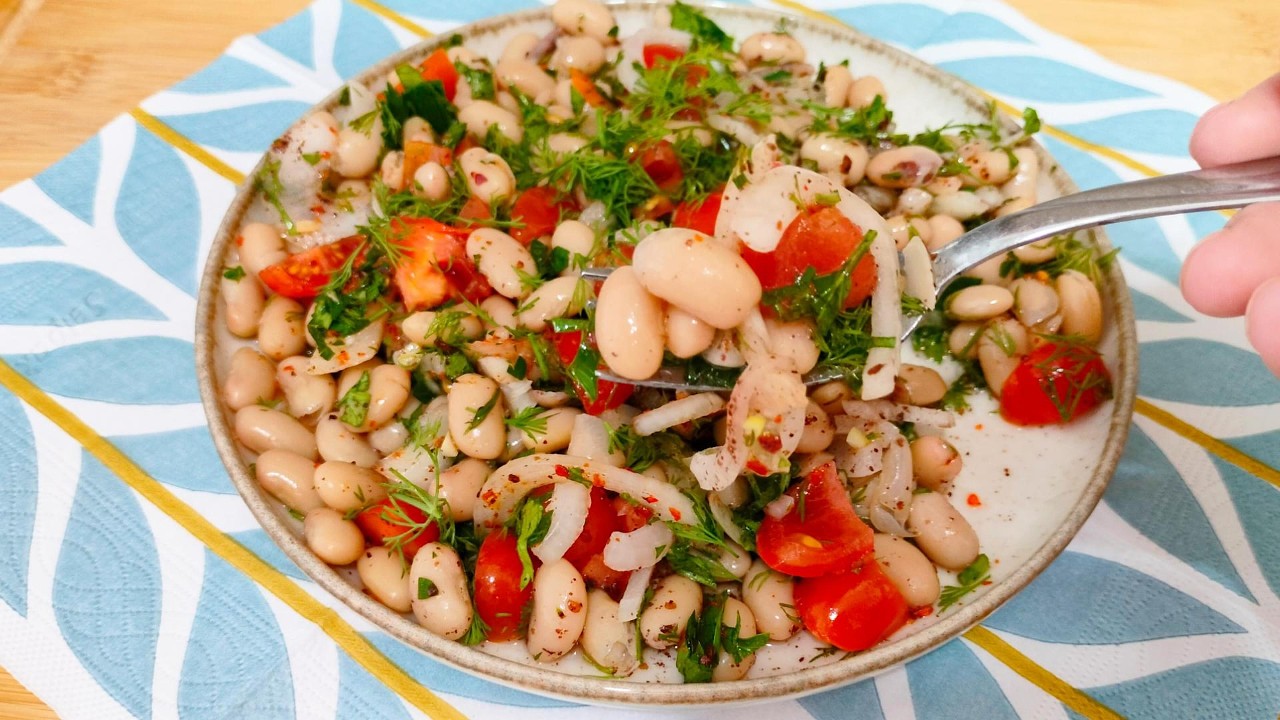 So Delicious Even Non-Lovers Will Love It: White Bean Salad (Piyaz) 🍋😍#food #recipe