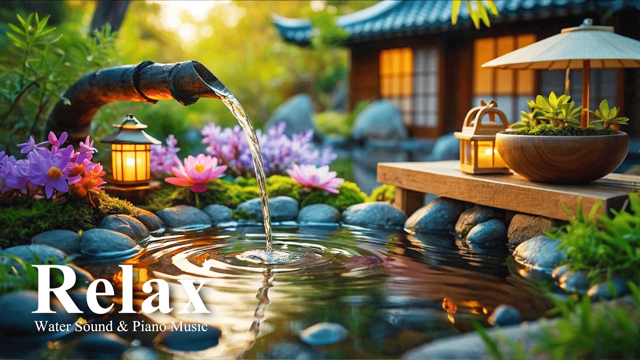Relaxing Piano with Flowing Water Sounds 🌿 Relieve Stress, Anxiety & Depression | Calm Mind & Body