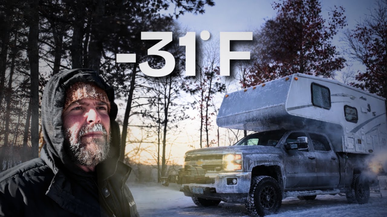 Winter Truck Camping at -31°F | The Bitter Cold Nearly Ended This Trip