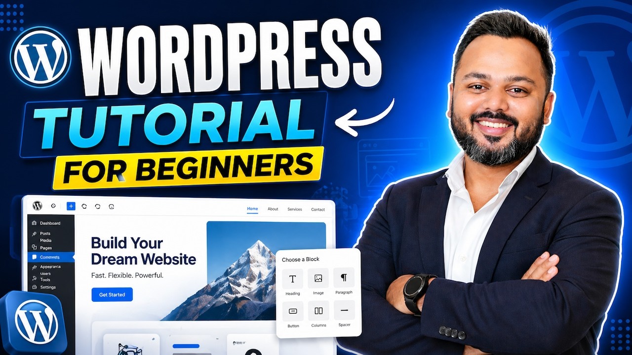 WordPress Tutorial for Beginners 2026 | Build Your First Website (Step-by-Step)