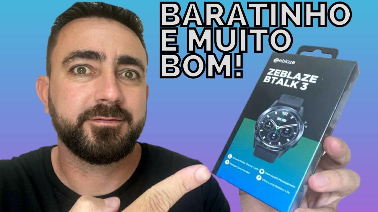 ZEBLAZE BTALK 3 - ESSE SMARTWATCH ME SURPREENDEU POR TER TANTAS FUNÇÕES PRECISAS E SÓ CUSTA R$149!