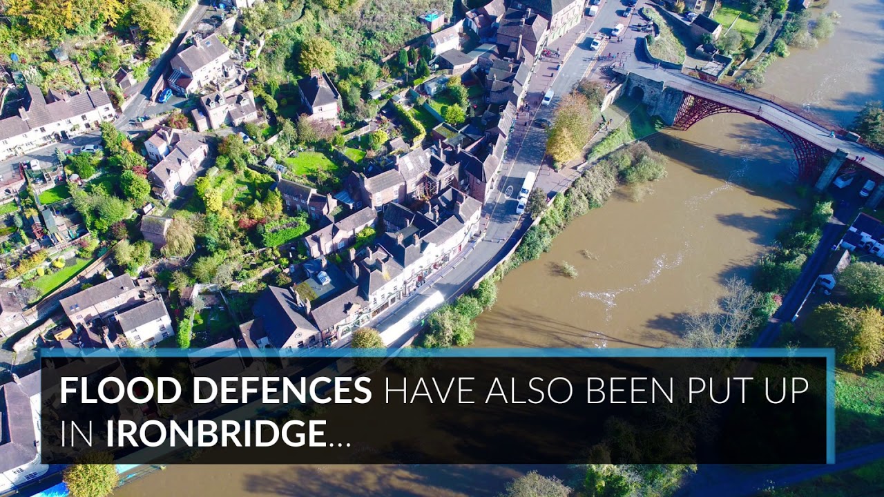 Shropshire flooding: Cars under water as River Severn levels peak