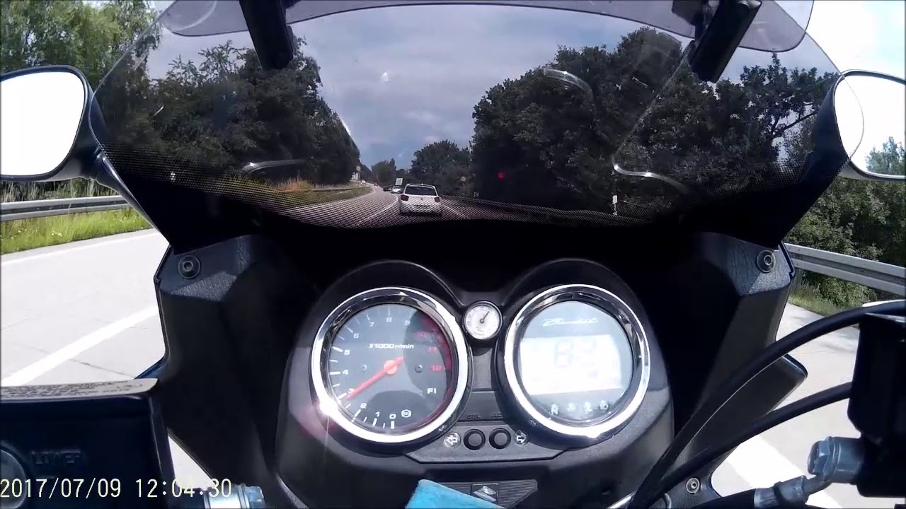 Suzuki GSF 1250 Bandit speed on german autobahn