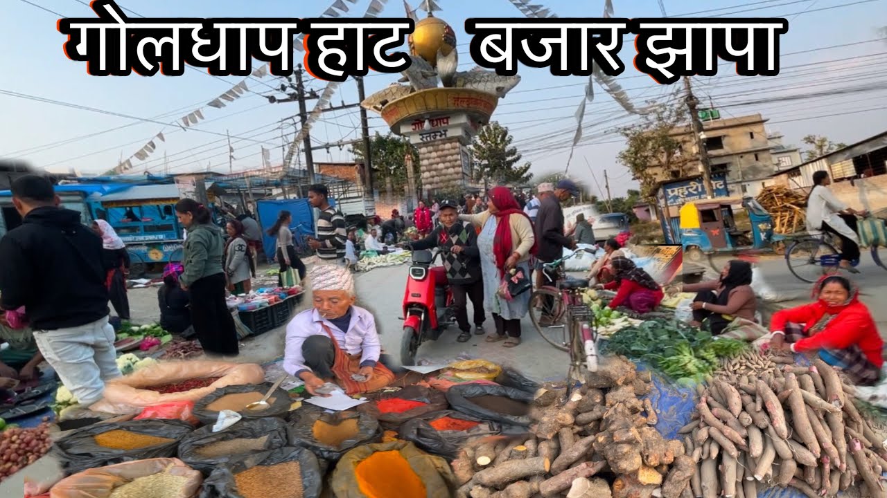 GOLDHAP HAT BAZAR JHAPA NEPAL ॥ हल्दीबारीको बाचा झापा भरी माछा ॥ #youtube #nambindb