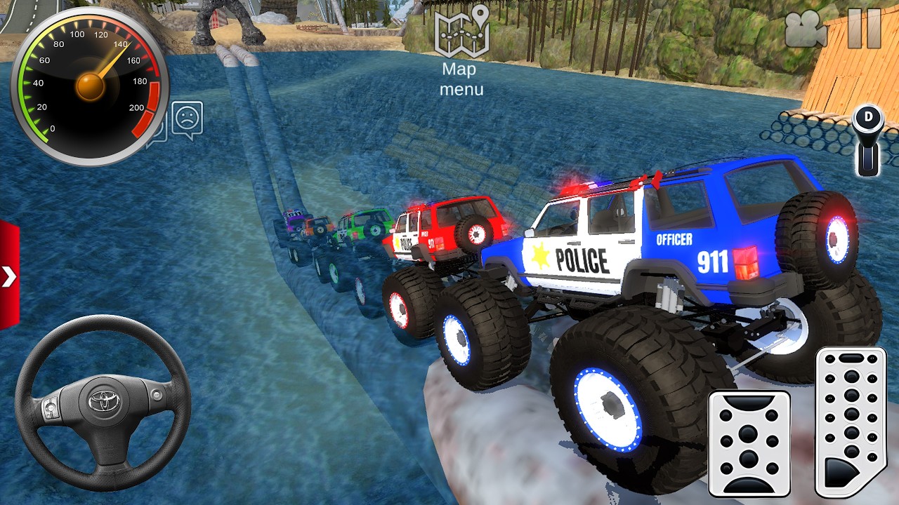 Juegos De Carros - Police Monster Truck Impossible Driver #4 - Car Extreme Racing Android Gameplay