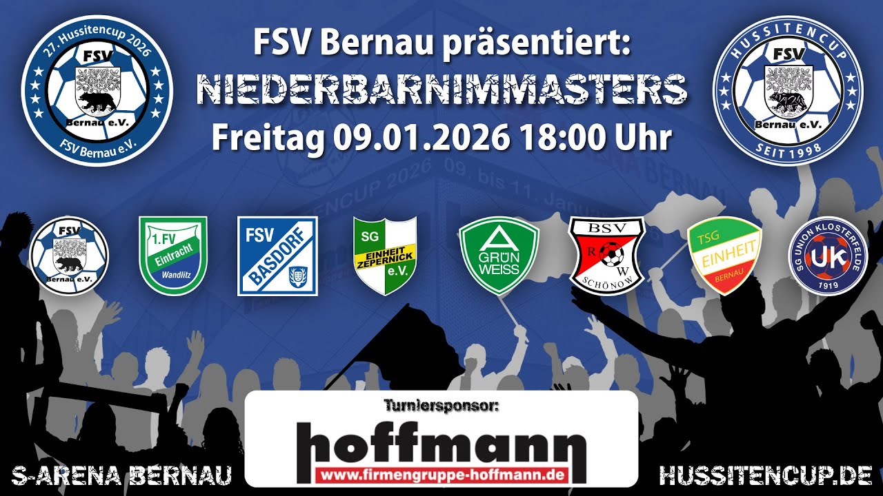 👟 Hussitencup 2026 // Niederbarnim Masters // Turniertag 1 | Regio1.Sport