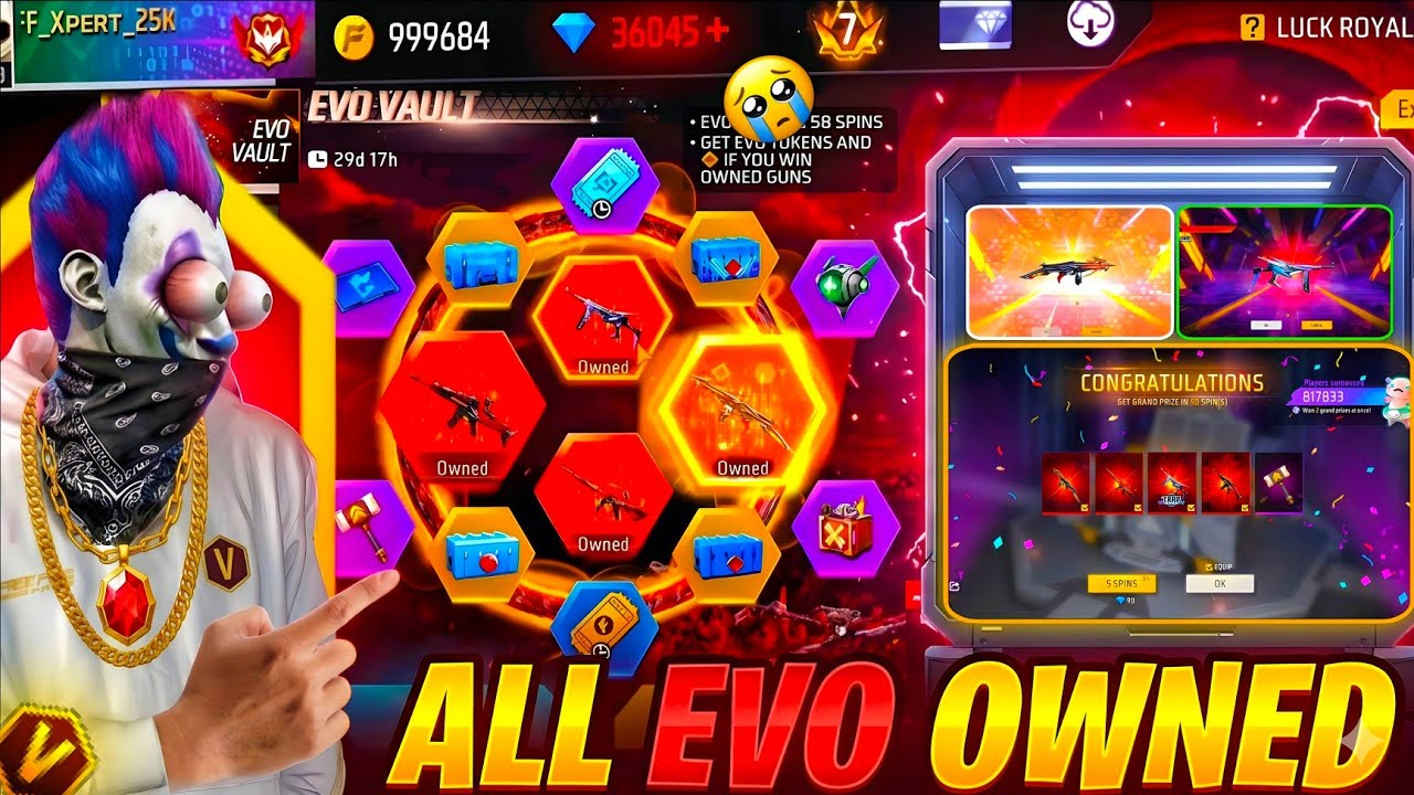 EVO VAULT Every Spin Grand Prize Trick 🤩🔥 | Free Fire New Event | FF New Event Today | Ff Max Event