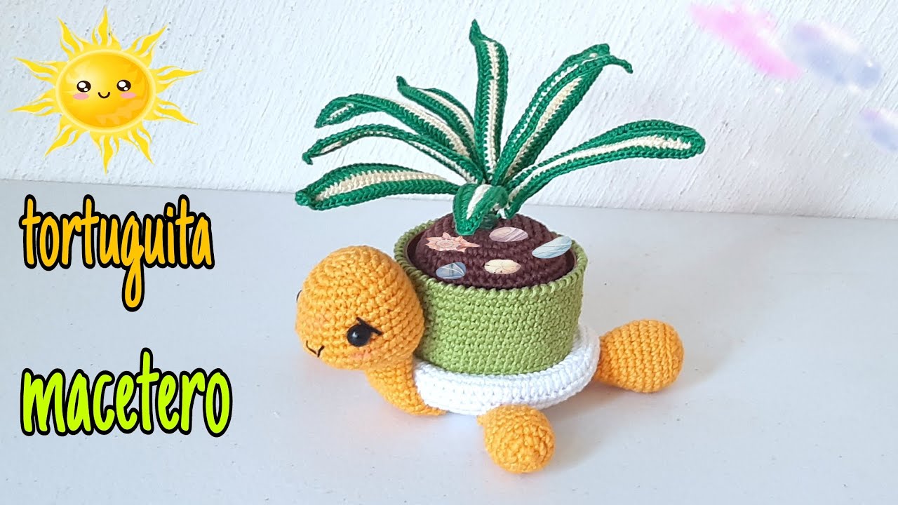 MACETERO TORTUGUITA AMIGURUMI FACIL / TUTORIAL PASO A PASO  ( SEGUNDA PARTE  )