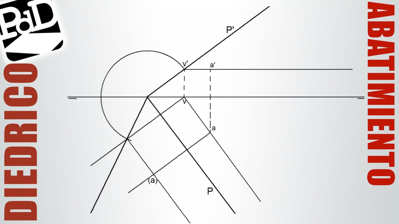 Abatimiento de un punto contenido en un plano (Diédrico).