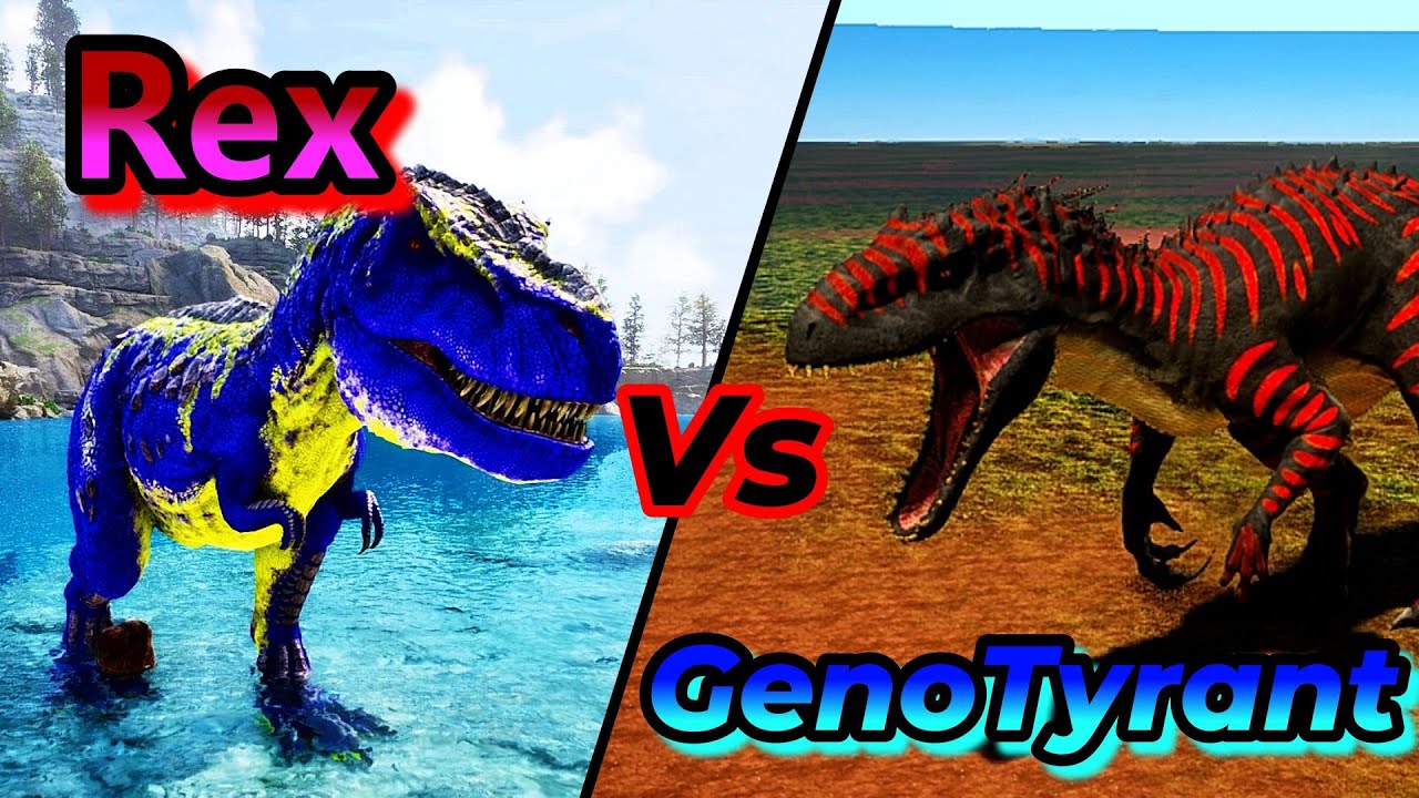 GenoTyrant Vs Rex\Acro\Meraxes | Ark Survival Ascended | Ark Mods | Ark Battles | Gameplay | Ai