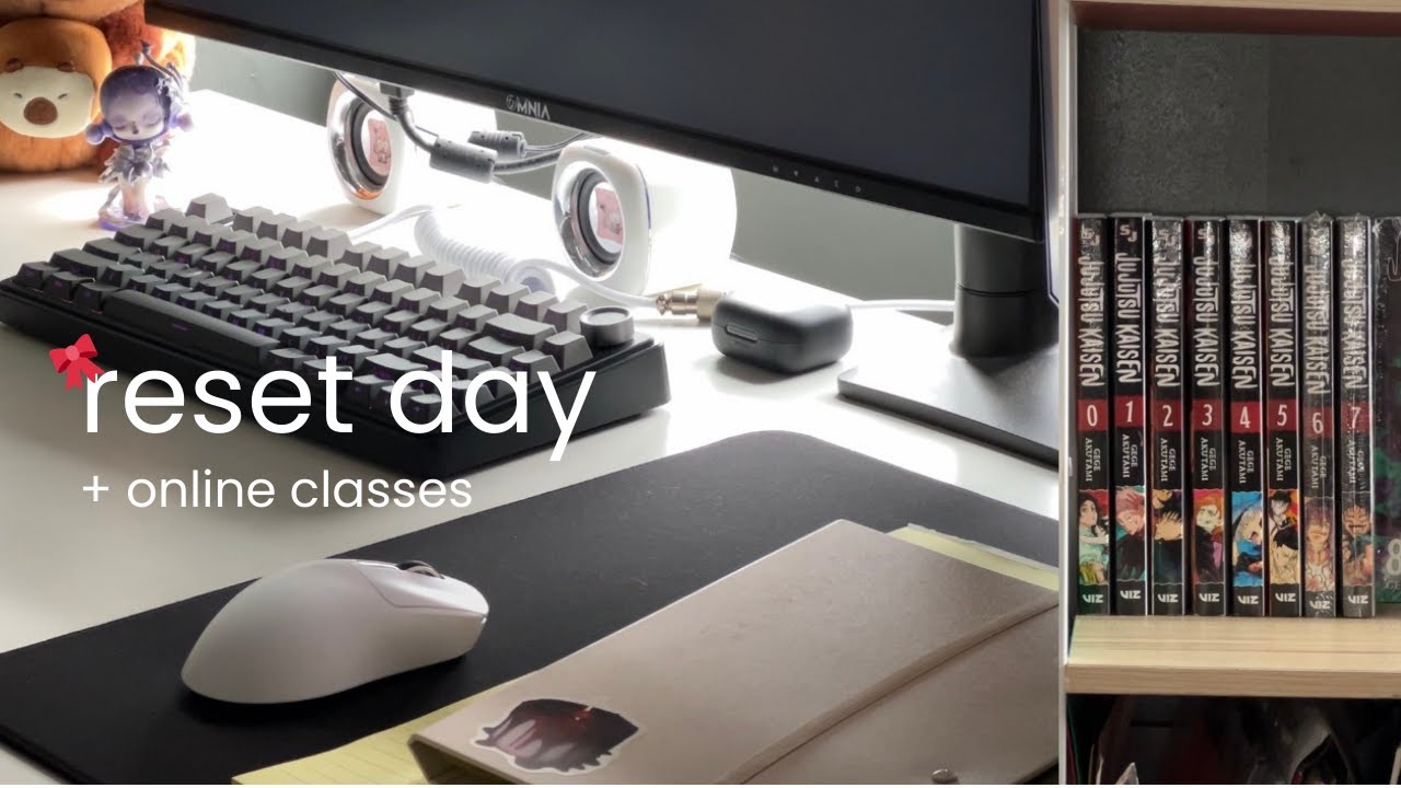 reset day and online class vlog (first vid ever!)