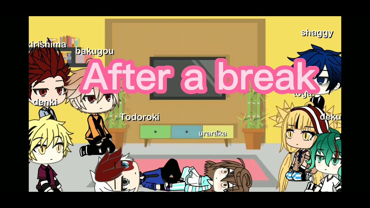 some of class 1a and shaggy and toga reacting to Deku X toga gachalife
