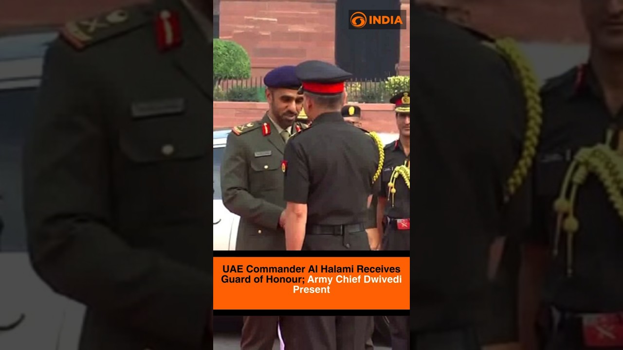 UAE Commander Al Halami Receives Guard of Honour; Army Chief Dwivedi Present