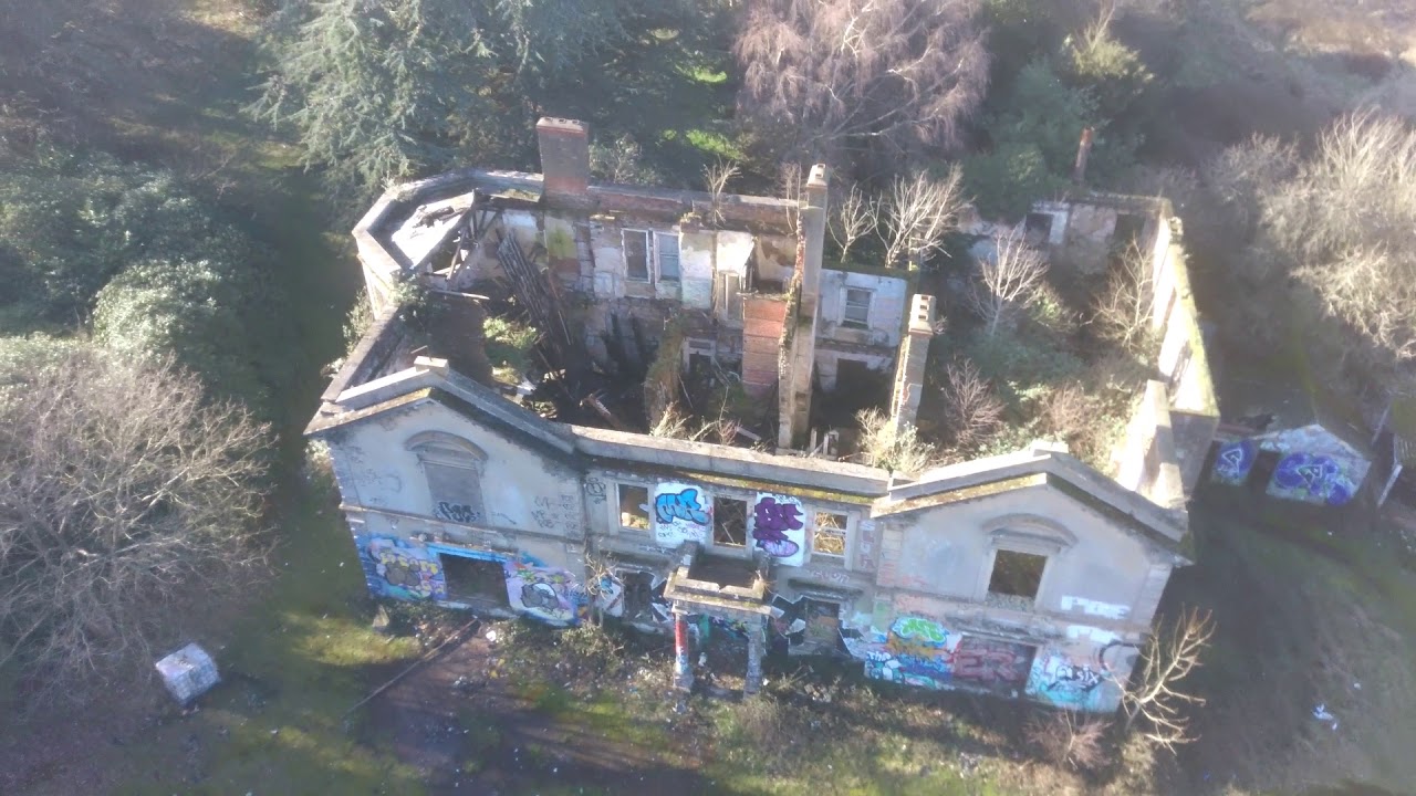 Ruin - Hollywood Lodge  Epsom from drone