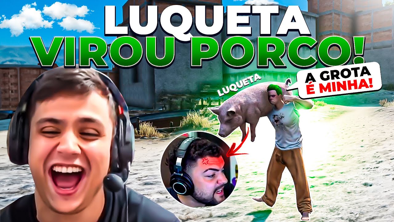 PAULINHO FEZ LUQUETA VIRAR PORCO E ELE FICA PUT@!😂 GTA RP (Modder clips)