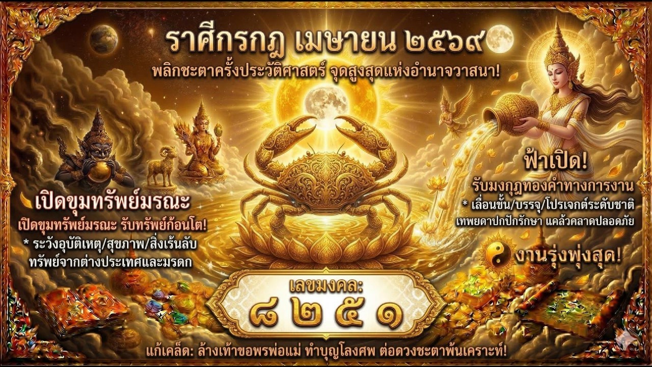 ♋ ดวงเมษายน 69! ชาวราศีกรกฎ 