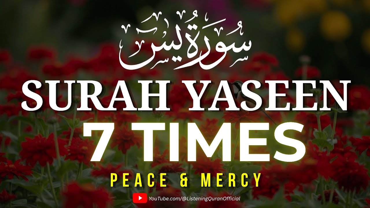 Surah Yaseen 7 Times Fast | Peace, Relief & Allah’s Mercy