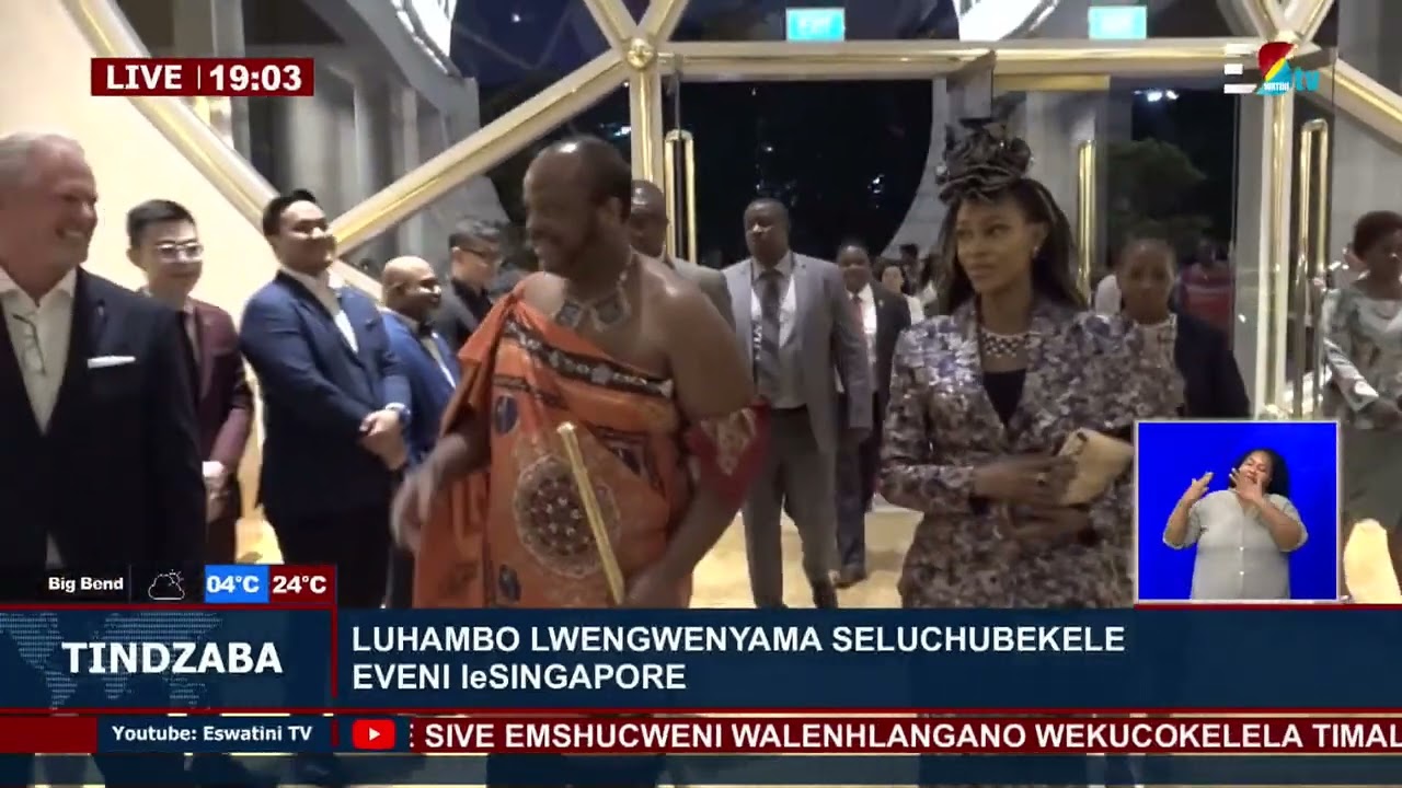 TINDZABA [09-05-24] | Arrival of His Majesty King Mswati III in Singapore