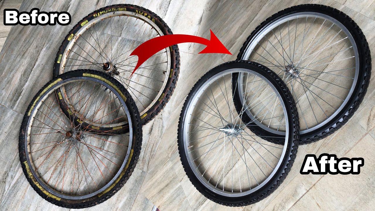 Old Mountain Bicycle Wheel Restoration