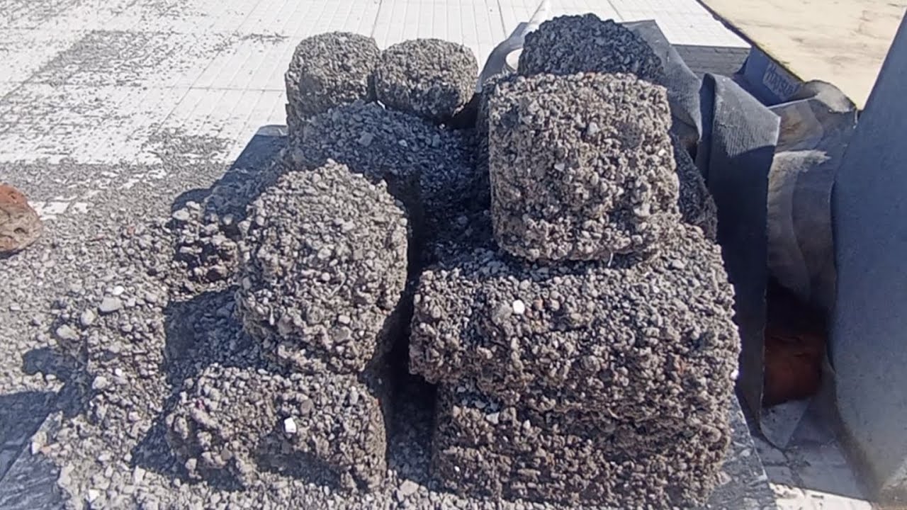 ASMR // gritty concrete sand after rain in floor crumbling 🖤🖤