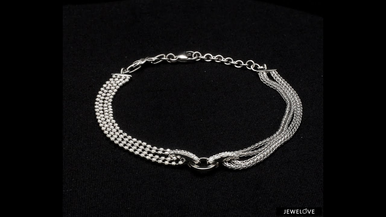 Platinum Evara Indo-Western Diamond Bracelet for Women JL PTB 638 - Jewelove